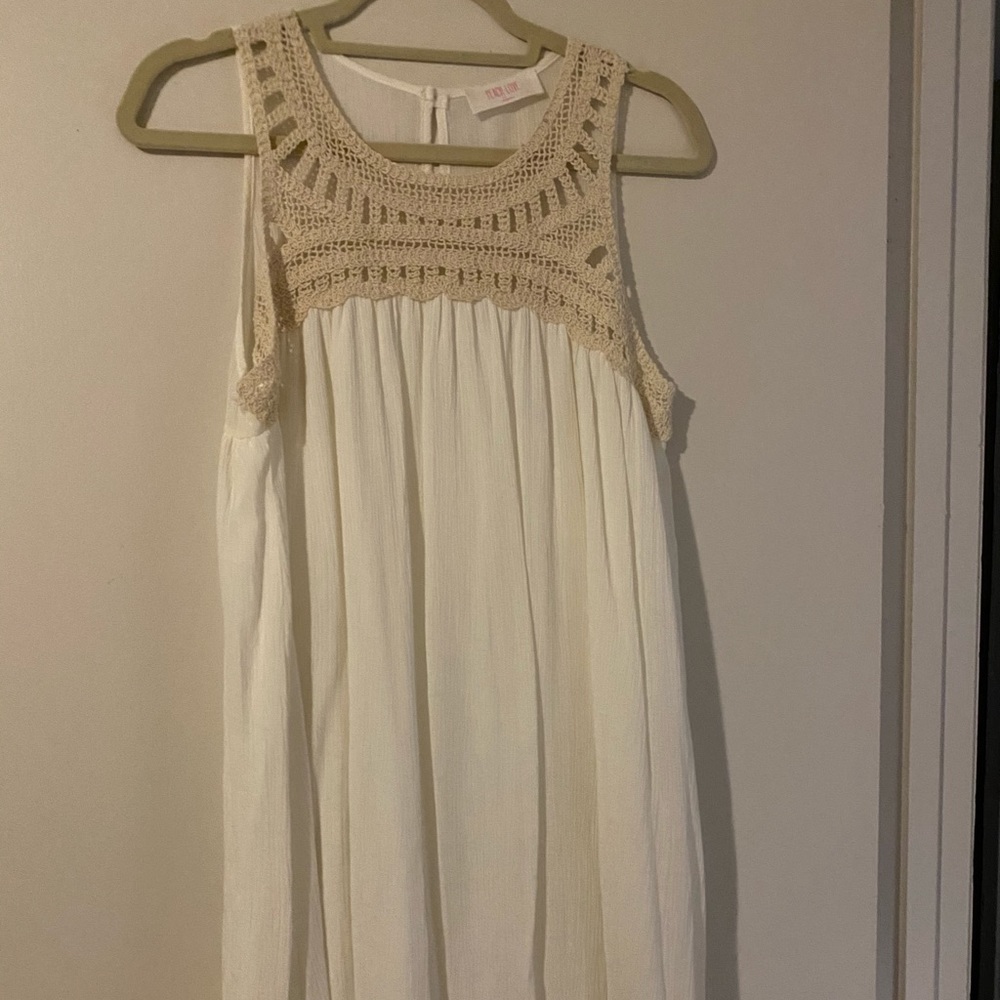 Ivory colored lace detail dress